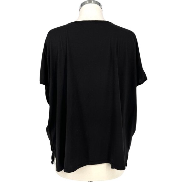 Michael Stars Contrast Dolman Sleeve Short Sleeve Tee Black Size Large - Picture 5 of 9